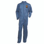 KleenGuard A20 Breathable Particle Protection Coveralls, Zip Front, Elastic Back, Wrists, Ankles, 3X-Large, Blue, 20/Carton View Product Image