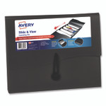 Avery Slide and View Expanding File, 5 Sections, Cord/Hook Closure, Letter Size, Black View Product Image