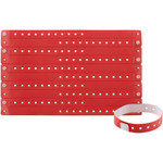 Advantus Colored Vinyl Wristbands - Adjustable - 0" Height x 0.6" Width x 9.8" Length - Red - Vinyl Product Image 
