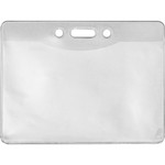 Advantus Government/Military ID Holders - Support 4" x 2.75" Media - Horizontal - Vinyl - Clear - Durable Product Image 