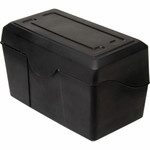 Advantus Index Card Holder - 5.9" Height x 9" Width x 5.5" Depth - Plastic - Black Product Image 