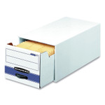 Bankers Box STOR/DRAWER Basic Space-Savings Storage Drawers, Legal Files, 16.75 x 19.5 x 11.5, White/Blue (FEL00722EA) View Product Image