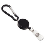 Advantus Metal Badge Reel/Carabiner Set, 24" Extension, Black, 5/Pack (AVT76349) View Product Image