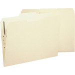Business Source 1/3 Tab Cut Legal Recycled Fastener Folder - 8 1/2" x 14" - 1 Fastener(s) - 2 Plys - Manila - 10% Recycled Product Image 
