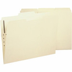 Business Source 1/3 Tab Cut Letter Recycled Fastener Folder - 8 1/2" x 11" - 1 Fastener(s) - 2 Plys - 10% Recycled Product Image 
