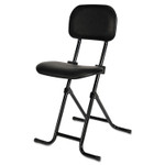 Alera IL Series Height-Adjustable Folding Stool, Supports Up to 300 lb, 27.5" Seat Height, Black (ALECS612) View Product Image