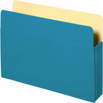 Business Source Letter Recycled File Pocket - 8 1/2" x 11" - 3 1/2" Expansion - Blue - 10% Recycled Product Image 