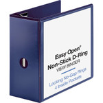 Business Source Navy D-ring Binder - 5" Binder Capacity - Letter - 8 1/2" x 11" Sheet Size - Fastener(s): D-Ring - Pocket(s): 4 Product Image 