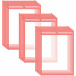 C-Line Neon Colored Stitched Shop Ticket Holders - Support 9" x 12" Media - 13.5" Height x 10" Width x 0.1" Depth - Vinyl - Clear, Neon Orange - Sturdy Product Image 
