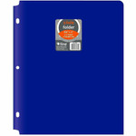 C-Line 2-pocket Heavyweight Poly Portfolio Pocket - 9.4" Width x 11.4" Length x 100 mil Thickness - For Letter 8 1/2" x 11" Sheet - 3 x Holes - Ring Binder - Rectangular - (CLI33935) Product Image 