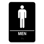 Indoor Restroom Door Sign, Men/women, 5.9 X 9, Black/white, 2/pack (CSC098095) View Product Image