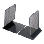 Universal Metal Mesh Bookends, Nonskid, 5.38 x 5.38 x 6.75, Black, 1 Pair (UNV20025) View Product Image