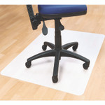 Floortex Cleartex Polypropylene Anti-Slip Foldable Chair Mat for Hard Floors, 45" w x 53" l, Translucent View Product Image