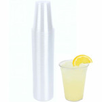 Genuine Joe 9 oz Clear Plastic Cups - 9 fl oz - Clear - Plastic - Cold Drink, Beverage Product Image 