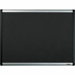 Lorell Mesh Bulletin Board - 36" Board Height x 24" Board Width - Fabric Surface - Black Anodized Aluminum Frame Product Image 