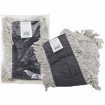 Genuine Joe Disposable Dust Mop Refill - 5" Width x 24" Length - Disposable, Quick Drying, Fray Resistant, Durable, Absorbent, 4-ply Yarn, Cut Ends - Cotton - Natural Product Image 