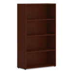 HON Mod Bookcase, Four-Shelf/3 Adjustable, 30w x 13d x 53h, Traditional Mahogany View Product Image