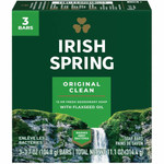 Irish Spring Deodorant Bar Soap with Flaxseed Oil - Original Clean Scent - 3.75 oz - Bacteria Remover - Skin, Hand - Green - (CPC114177) Product Image 