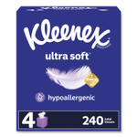 Kleenex Ultra Soft Facial Tissue, 3-Ply, White, 60 Sheets/Box, 4 Boxes/Pack, 3 Packs/Carton View Product Image