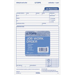 TOPS Carbonless 3-Part Job Work Order Forms - 3 Part - Carbonless Copy - 5.50" x 8.50" Sheet Size - Assorted Sheet(s) - Black Print Color Product Image 