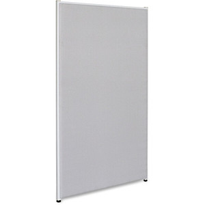 Lorell Panel System Partition Fabric Panel - 36.4" Width x 71" Height - Steel Frame - Gray Product Image 