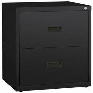 Lorell Value Lateral File - 2-Drawer - 30" Width x 18.6" Depth x 28.1" Height - 2 x Drawer(s) for File - A4, Letter, Legal - Interlocking, Ball-bearing Suspension, Adjustable Glide, Locking Drawer - (LLR60557) Product Image 