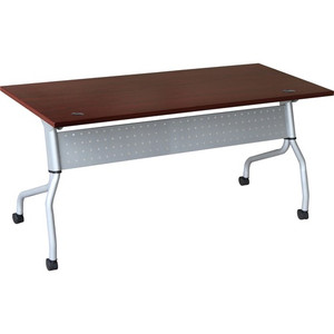 Lorell Flip Top Training Table - Rectangle Top - Four Leg Base - 4 Legs - 23.60" Table Top Width x 72" Table Top Depth - 29.50" Height x 70.88" Width x 23.63" Depth - (LLR60718) Product Image 