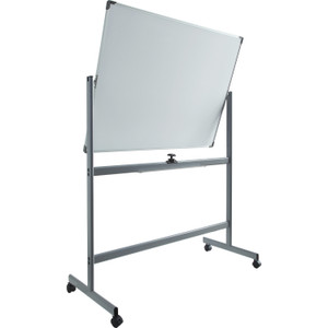 Lorell Double-sided Magnetic Whiteboard Easel - 48" (4 ft) Width x 36" (3 ft) Height - (LLR52568) View Product Image