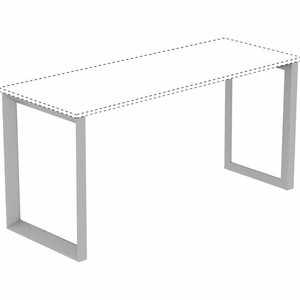 Lorell Relevance Series Desk-height Side Leg Frame - 23.3" Height x 28.5" Width - Finish: Silver Product Image 
