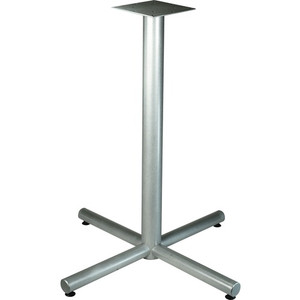 Lorell Silver Bistro-height X-leg Table Base (LLR34431) View Product Image