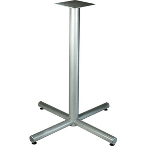 Lorell Silver Bistro-height X-leg Table Base (LLR34431) Product Image