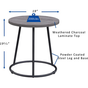 Lorell Round Side Table (LLR16262) View Product Image