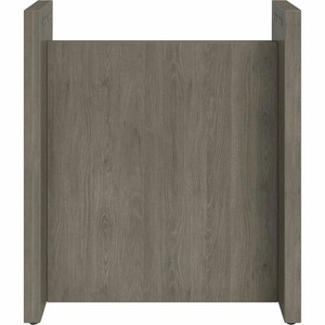 Lorell Prominence 2.0 Slim Modular Table Base - 28" Height x 24" Width x 8" Depth - Material: Particleboard - Finish: Gray Elm Product Image 