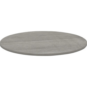 Lorell Essentials Conference Tabletop - Weathered Charcoal Laminate Round Top - Contemporary Style - 1" Table Top Thickness x 48" Table Top Diameter - Assembly Required Product Image 