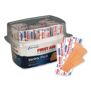 PhysiciansCare by First Aid Only First Aid Bandages, Assorted, 150 Pieces/Kit (FAO90095) View Product Image