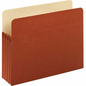 Pendaflex Letter Recycled File Pocket - 8 1/2" x 11" - 800 Sheets Capacity - 3 1/2" Expansion - 22 pt. - Redrope Product Image 
