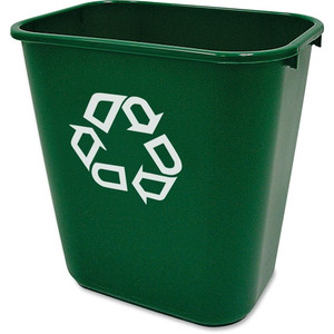 Rubbermaid Commercial Deskside Recycling Container (RCP295606GN) View Product Image