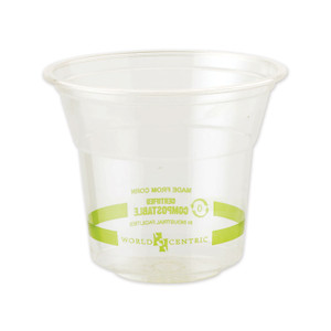 World Centric PLA Clear Cold Cups, 10 oz, Clear, 1,000/Carton (WORCPCS10) View Product Image