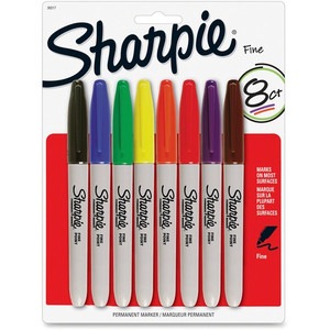 Newell Brands Permanent Marker, Sharpie, Fine Point, 8/PK, Assorted (SAN30217PP) View Product Image