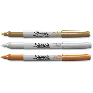 Sharpie Metallic 2-Pack Fine Point Silver Permanent Marker in the Writing  Utensils department at