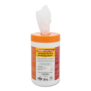 2XL Food Service No Rinse Surface Sanitizing Wipes, 1-Ply, 6 x 8, White, 100/Roll, 6 Rolls/Carton (TXL447) View Product Image