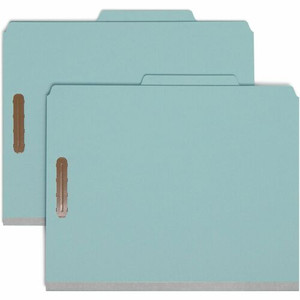 Smead 2/5 Tab Cut Letter Recycled Classification Folder - 8 1/2" x 11" - 2" Expansion - 2 x 2K Fastener(s) - 2" Fastener Capacity - Top Tab Location - (SMD14021) Product Image 