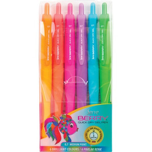 So-Mine Serve Berry Quick Dry Retract Gel Ink Pen (SRVBRGEL07B6KRB) View Product Image