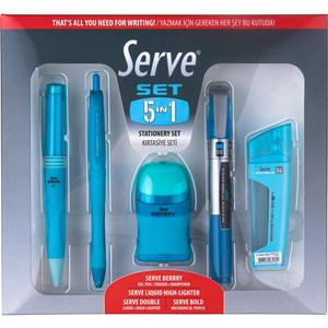 So-Mine Serve 5 in 1 Stationery Set - Blue Product Image 