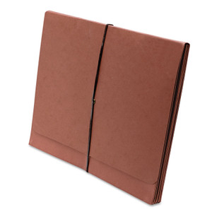 AbilityOne 7530002683993, SKILCRAFT Expanding Filing Wallet, 3.5" Expansion, 1 Section, Elastic Cord Closure, Letter Size, Red View Product Image