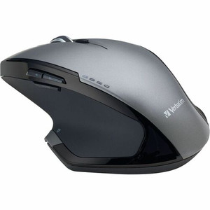 Verbatim Wireless Desktop 8-Button Deluxe Mouse - Blue LED - Wireless - Radio Frequency - Graphite - USB Product Image 