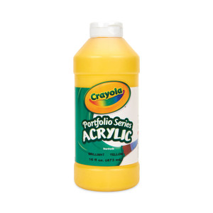 Crayola Portfolio Series Acrylic Paint, Brilliant Yellow, 16 oz Bottle View Product Image