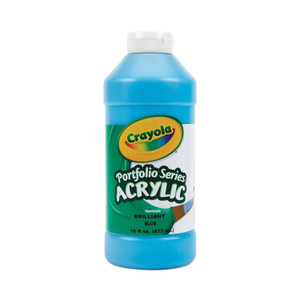 Crayola Portfolio Series Acrylic Paint, Brilliant Blue, 16 oz Bottle View Product Image