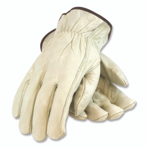 PIP Economy Grade Top-Grain Cowhide Leather Drivers Gloves, Small, Tan View Product Image