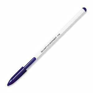 SKILCRAFT Ballpoint Stick Pen,Nonrefillable, Fine Point,12/DZ,Blue Ink (NSN0608513) View Product Image